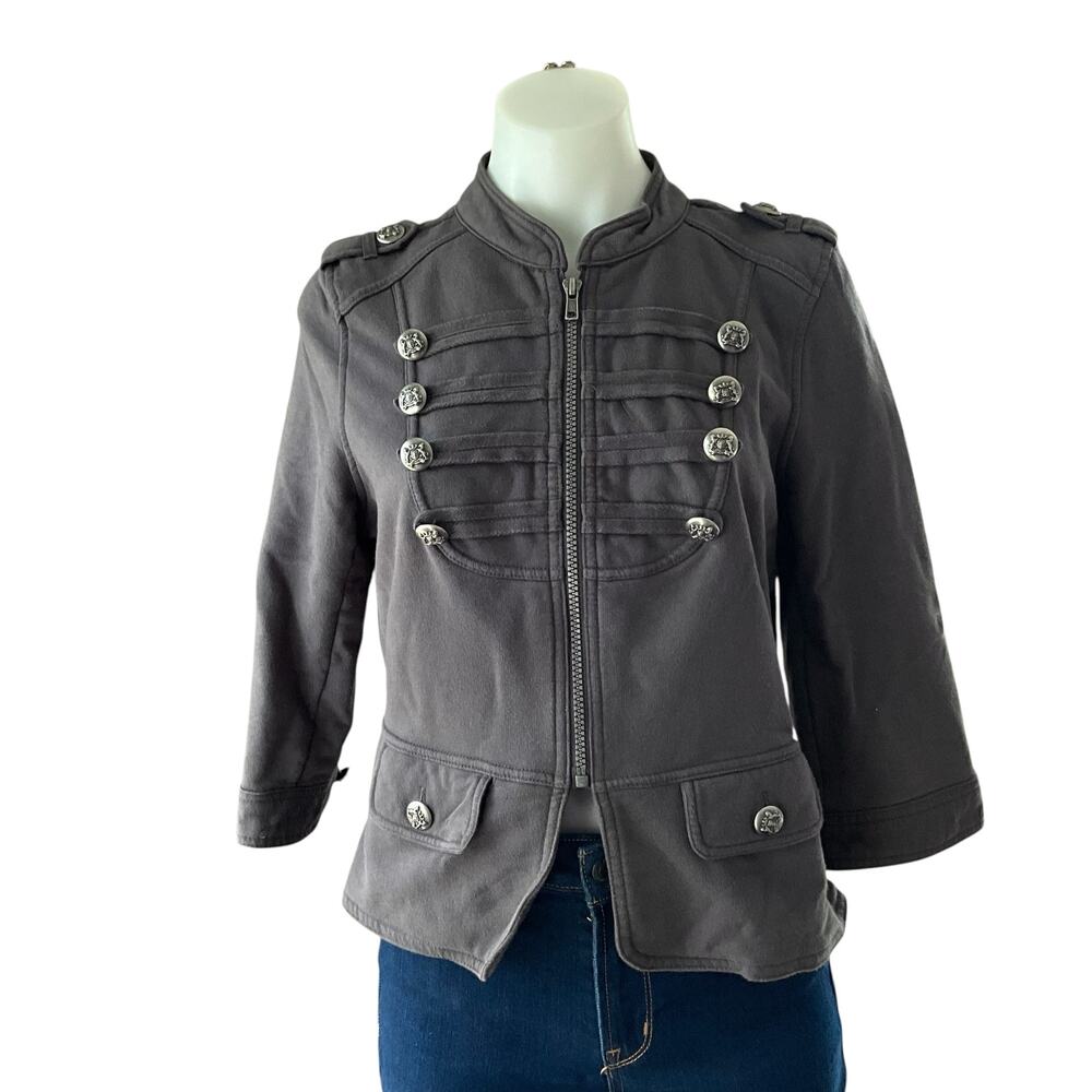 Self Esteem Gray Napoleon Military Jacket: Y2K, 2000s